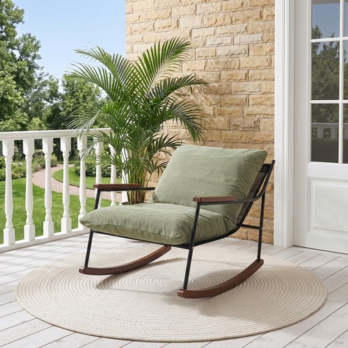Metal frame rocking chair with - rocking,