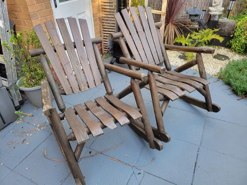 Wooden garden rocking - garden, chairs