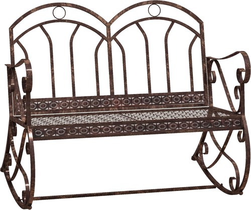 Garden bench metal rocking - bench,