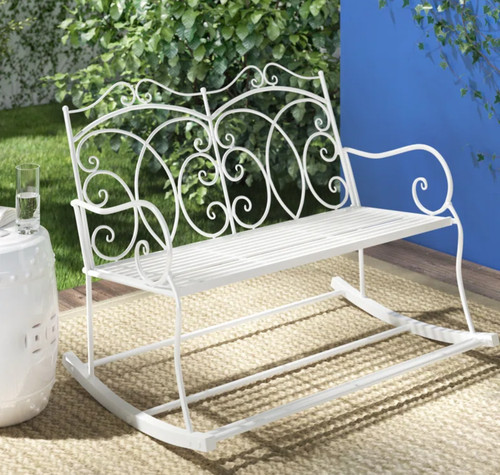 Garden rocking bench metal - garden,