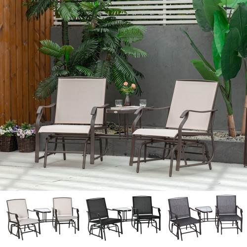 Double glider rocking chairs - double,