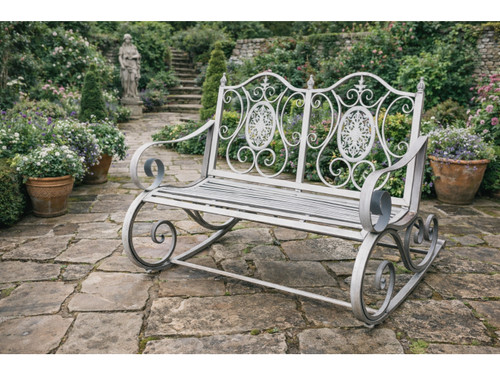 Grey garden rocking - grey, bench
