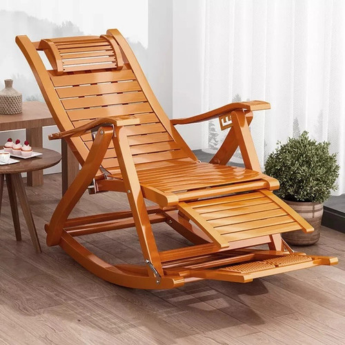 Bamboo recliner rocking - rocking, chair