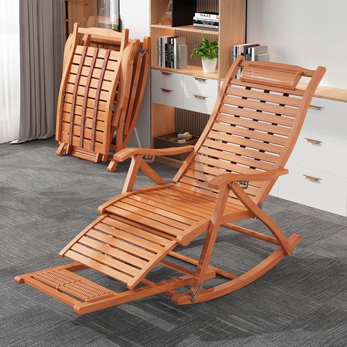 Bamboo recliner rocking chair - recliner,
