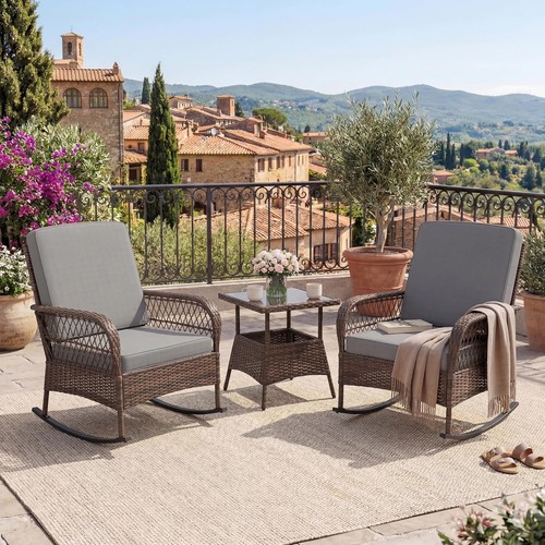 3pc garden rocking table - garden,