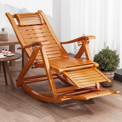 Bamboo recliner rocking chair - bamboo,