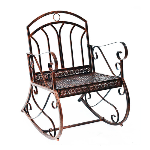 Rocking chair metal bronze - rocking,