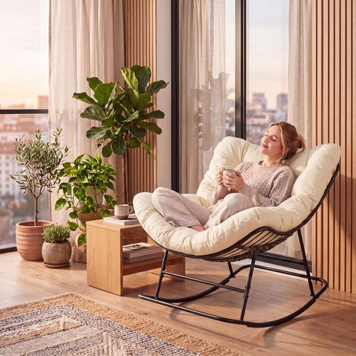 Garden rocking chair rattan - garden,